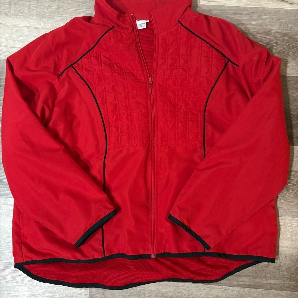 BonWorth Women’s Vibrant Red Full Zip Jacket in Size XL